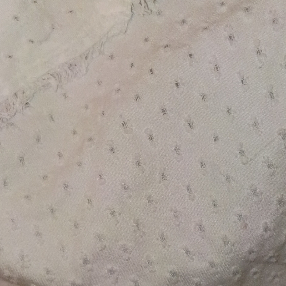 cloth & stone White One-Shoulder Ruffle Eyelet Crop Top - Picture 3 of 6